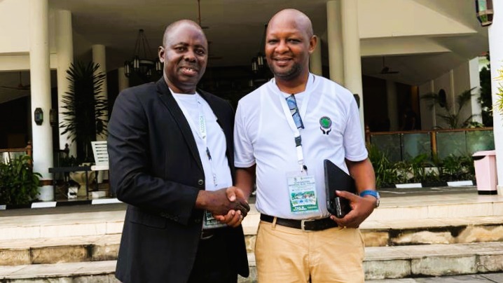 Mjumbe wa Bodi ya Tume ya Maendeleo ya Ushirika, Paul Kachemba, na CEO wa Hazina SACCOS, Dr. Festo Mwaipaja — Mkutano wa ACCOSCA, Nairobi (Aprili 2026)